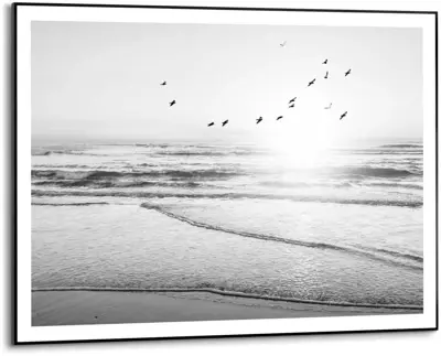 Reinders schilderij hout beach serenity 50x70cm black & white - afbeelding 1