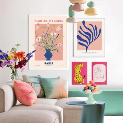 Reinders schilderij hout blue vase 50x70cm colourful - afbeelding 6