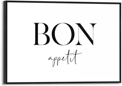 Reinders schilderij hout bon appetit 20x30cm black & white - afbeelding 1