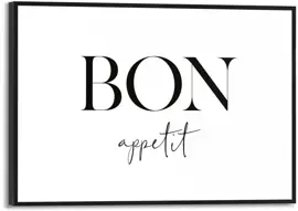Reinders schilderij hout bon appetit 20x30cm black & white - afbeelding 1