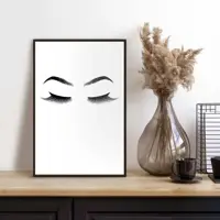 Reinders schilderij hout brows & lashes 20x30cm black & white - afbeelding 2