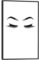 Reinders schilderij hout brows & lashes 20x30cm black & white - afbeelding 1