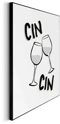 Reinders schilderij hout cin cin 40x50cm black & white - afbeelding 5