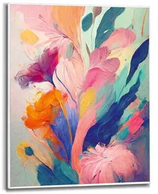 Reinders schilderij hout dreamy flowers 40x50cm colourful - afbeelding 1