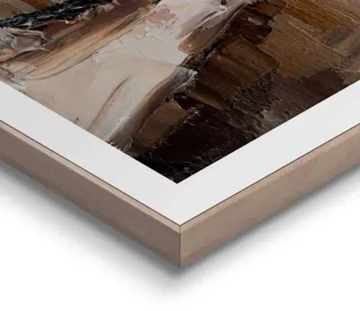 Reinders schilderij hout drinking wine 50x70cm natural earth - afbeelding 4