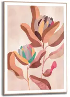 Reinders schilderij hout earth flowers 50x70cm natural earth - afbeelding 1