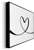 Reinders schilderij hout heart lines 20x30cm black & white - afbeelding 5