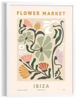 Reinders schilderij hout ibiza flowers 50x70cm colourful - afbeelding 1