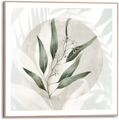 Reinders schilderij hout illustrated leafs 50x50cm botanic - afbeelding 1