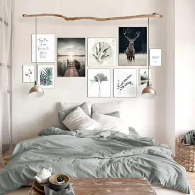 Reinders schilderij hout illustrated leafs 50x50cm botanic - afbeelding 6
