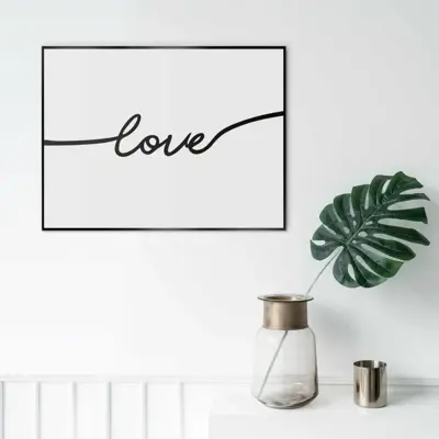 Reinders schilderij hout love 30x40cm black & white - afbeelding 2