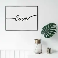Reinders schilderij hout love 30x40cm black & white - afbeelding 2