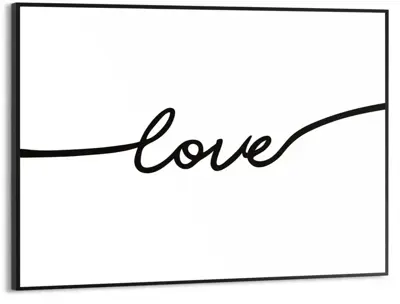 Reinders schilderij hout love 30x40cm black & white - afbeelding 1
