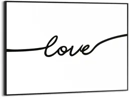 Reinders schilderij hout love 30x40cm black & white - afbeelding 1