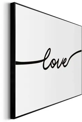 Reinders schilderij hout love 30x40cm black & white - afbeelding 5