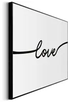 Reinders schilderij hout love 30x40cm black & white - afbeelding 5