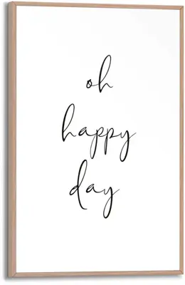 Reinders schilderij hout oh happy day 20x30cm botanic - afbeelding 1