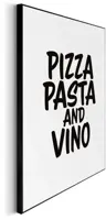 Reinders schilderij hout pizza, pasta and vino 40x50cm black & white - afbeelding 5