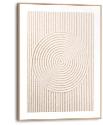 Reinders schilderij hout sandy circles 30x40cm natural earth - afbeelding 1