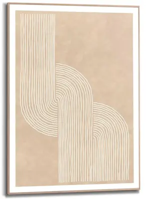 Reinders schilderij hout sandy knot 50x70cm natural earth - afbeelding 1