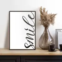 Reinders schilderij hout smile 20x30cm black & white - afbeelding 2