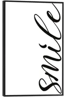 Reinders schilderij hout smile 20x30cm black & white - afbeelding 1