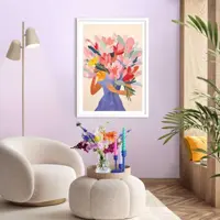 Reinders schilderij hout spring girl 50x70cm colourful - afbeelding 2