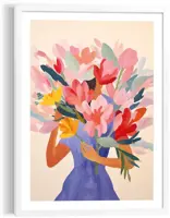 Reinders schilderij hout spring girl 50x70cm colourful - afbeelding 1