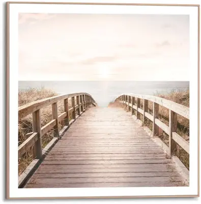 Reinders schilderij hout sunny bridge 50x50cm botanic - afbeelding 1