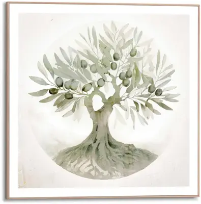 Reinders schilderij hout tree of life 50x50cm botanic - afbeelding 1