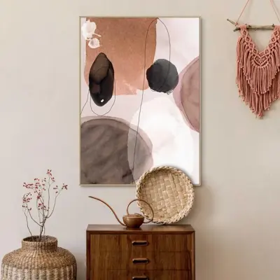 Reinders schilderij hout watercolours 50x70cm natural earth - afbeelding 2