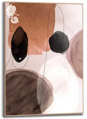 Reinders schilderij hout watercolours 50x70cm natural earth - afbeelding 1