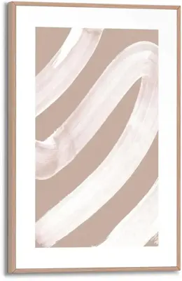 Reinders schilderij hout white curve 20x30cm natural earth - afbeelding 1