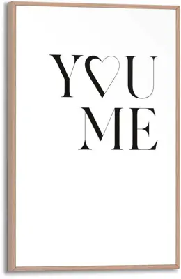 Reinders schilderij hout you love me 20x30cm natural earth - afbeelding 1