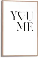 Reinders schilderij hout you love me 20x30cm natural earth - afbeelding 1