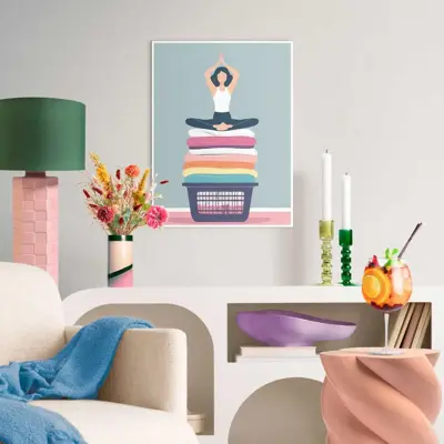 Reinders schilderij hout zen wash 30x40cm colourful - afbeelding 2