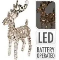 Rendier met micro-LED goud 37cm - afbeelding 1