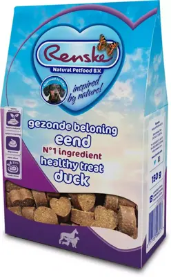 Renske Gezonde Beloning hartjes eend 150g