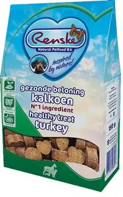 Renske Gezonde Beloning hartjes kalkoen 150g
