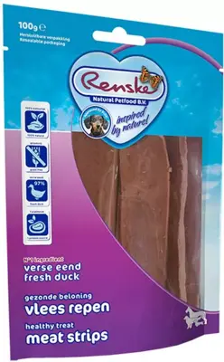 Renske Gezonde Beloning vleesrepen eend 100g