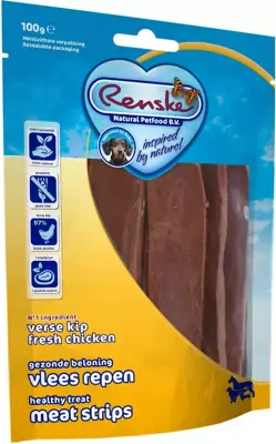 Renske Gezonde Beloning vleesrepen kip 100g