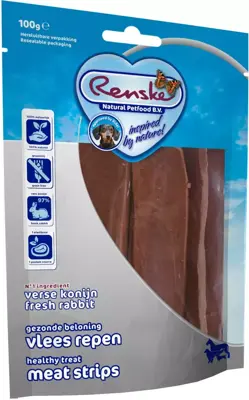 Renske Gezonde Beloning vleesrepen konijn 100g