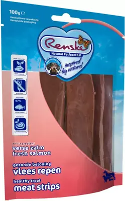 Renske Gezonde Beloning vleesrepen zalm 100g