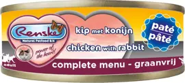 Renske graanvrije kattenpaté kip & konijn 70g kopen?