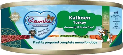 Renske hondenvoer vers kalkoen graanvrij 95g