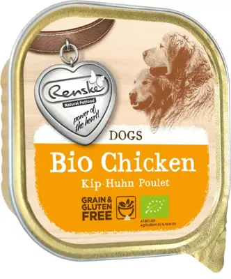 Renske natvoer hond bio graanvrij kip 300g