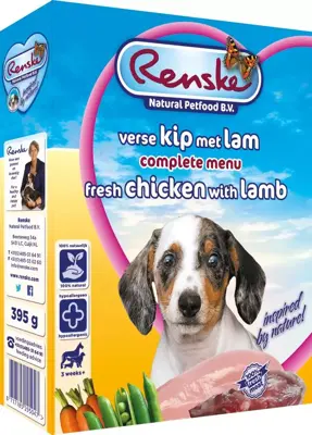 Renske puppyvoer vers kip & lam 395g
