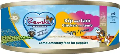 Renske puppyvoer vers kip & lam 95g
