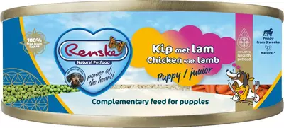 renske vers vlees maaltijd puppy kip/lam 95 gr