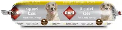 Rodi worst kip & kaas 400g